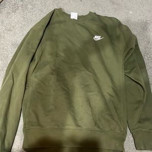 army green nike crewneck
